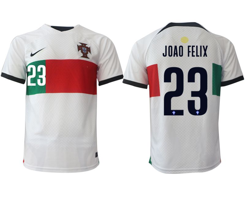 Men 2022 World Cup National Team Portugal away aaa versio white #23 Soccer Jersey
